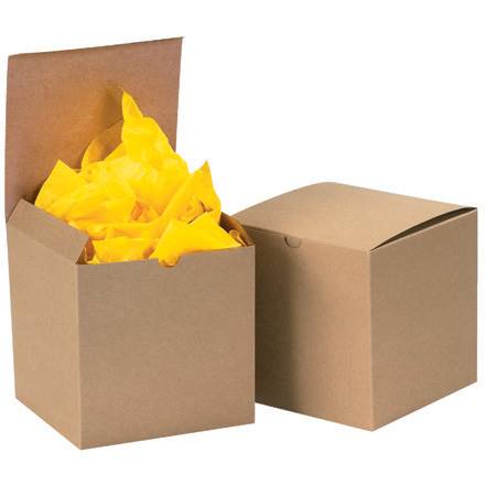 8 x 8 x 3 1/2" Kraft Gift Boxes| Prism Pak