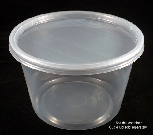 Fabri-Kal 16 ounce Clear Microwavable Deli Container Cup 500/Case.